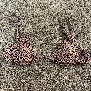 cheetah print bikini top